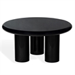 Safavieh Lollita Round Concrete Coffee Table in Black