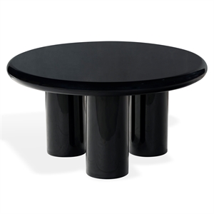 Safavieh Lollita Round Concrete Coffee Table in Black