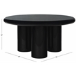 Safavieh Lollita Round Concrete Coffee Table in Black