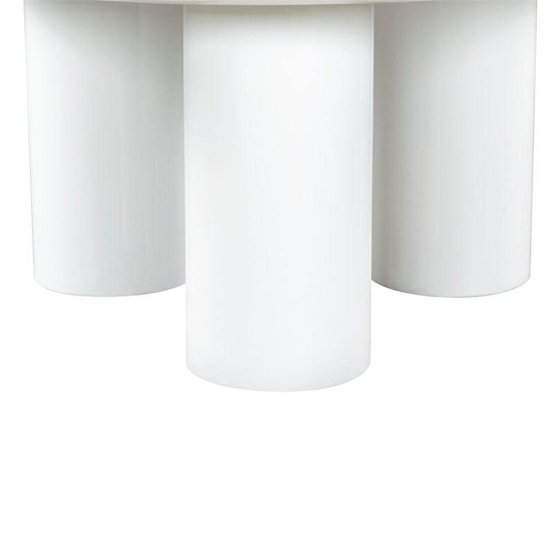 Safavieh Lollita Round Concrete Coffee Table in White