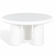 Safavieh Lollita Round Concrete Coffee Table in White
