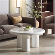 Safavieh Lollita Round Concrete Coffee Table in White