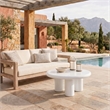 Safavieh Lollita Round Concrete Coffee Table in White