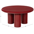 Safavieh Lollita Round Concrete Coffee Table in Red