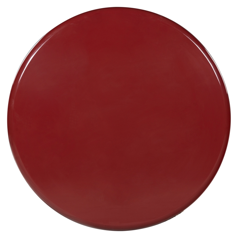 Safavieh Lollita Round Concrete Coffee Table in Red