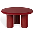 Safavieh Lollita Round Concrete Coffee Table in Red