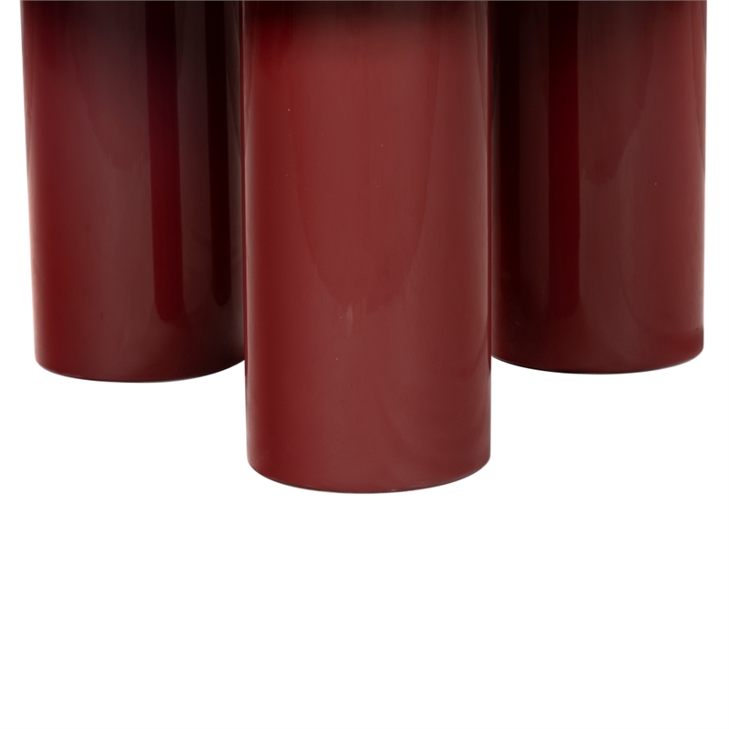 Safavieh Lollita Round Concrete Coffee Table in Red