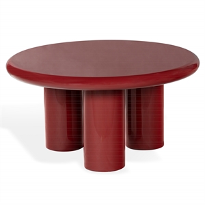 Safavieh Lollita Round Concrete Coffee Table in Red
