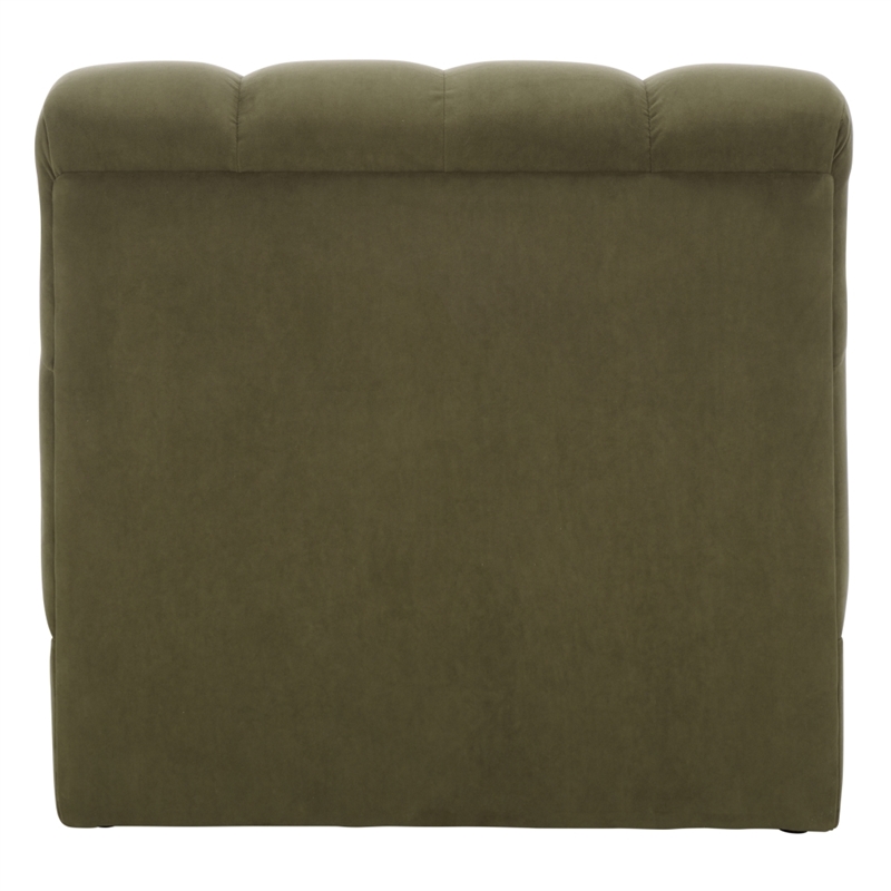Safavieh Thane Velvet Wood Accent Chair in Green