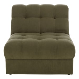 Safavieh Thane Velvet Wood Accent Chair in Green