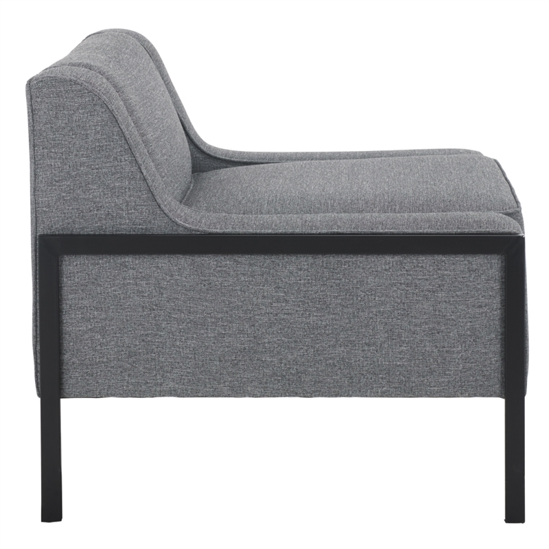 Safavieh Somerled Wood and Metal Accent Chair in Gray / Black