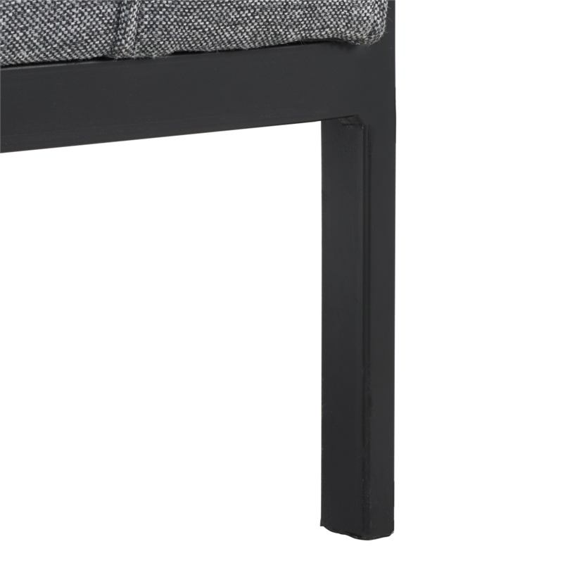 Safavieh Somerled Wood and Metal Accent Chair in Gray / Black