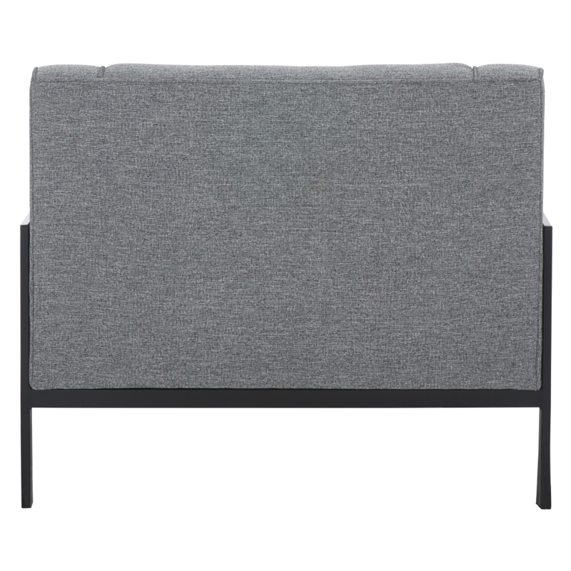Safavieh Somerled Wood and Metal Accent Chair in Gray / Black