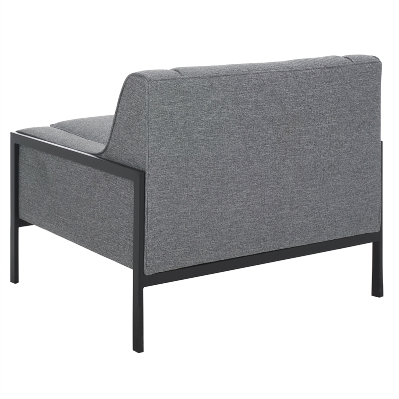 Safavieh Somerled Wood and Metal Accent Chair in Gray / Black