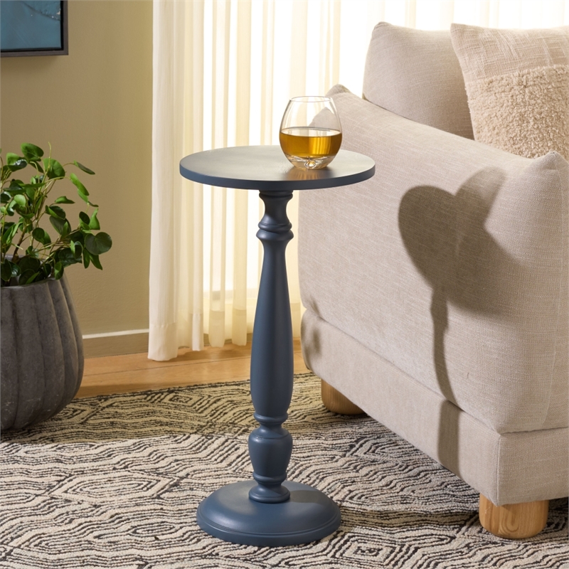 Safavieh Rue Wood Accent Table in Navy