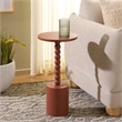 Safavieh Fern Wood Accent Table in Orange