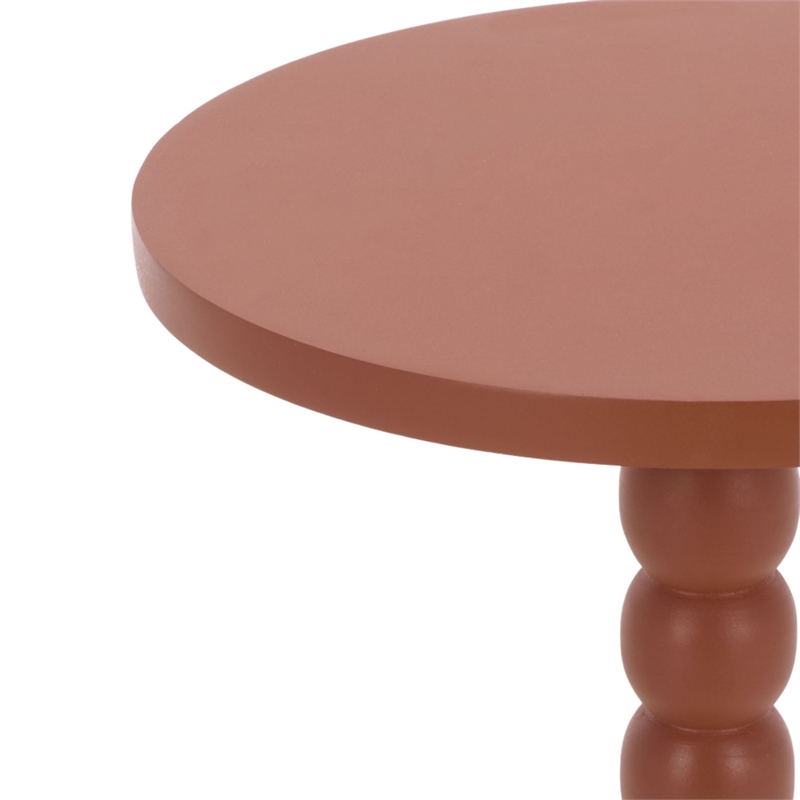 Safavieh Fern Wood Accent Table in Orange