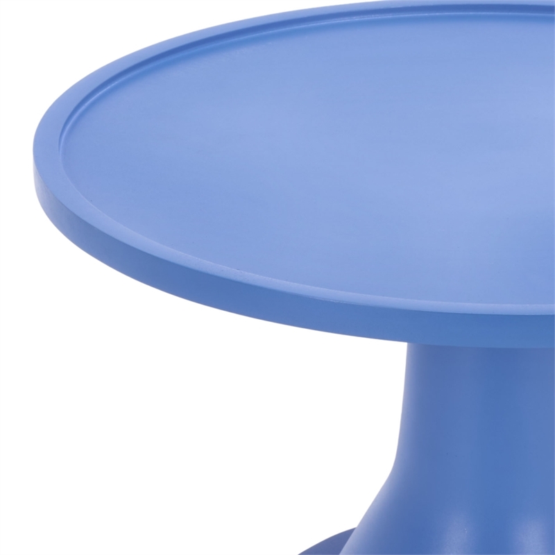 Safavieh Selk Wood and Metal Accent Table in Blue