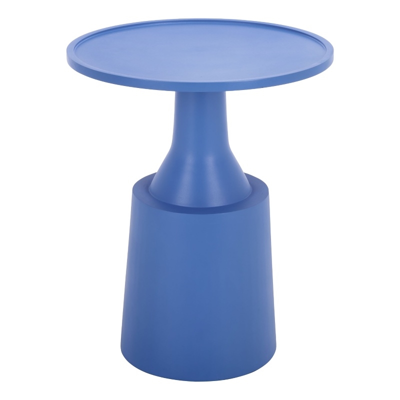 Safavieh Selk Wood and Metal Accent Table in Blue