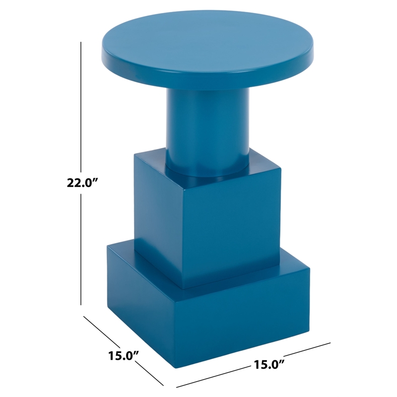 Safavieh Fiori Iron Accent Table in Teal