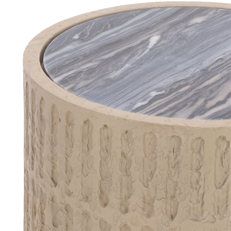Safavieh Venti Wood Accent Table in Taupe / Black