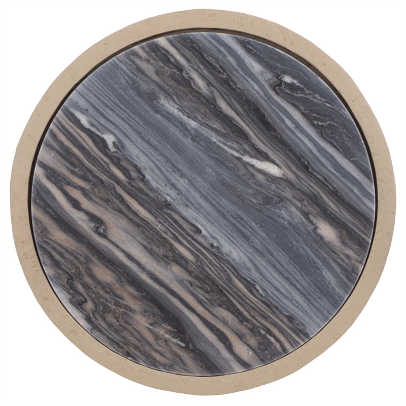 Safavieh Venti Wood Accent Table in Taupe / Black