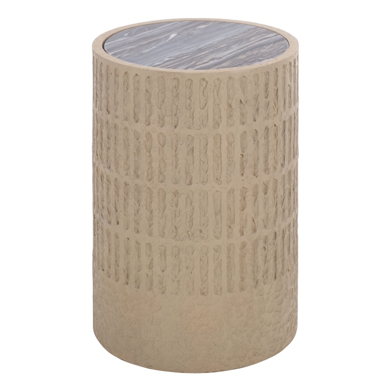 Safavieh Venti Wood Accent Table in Taupe / Black