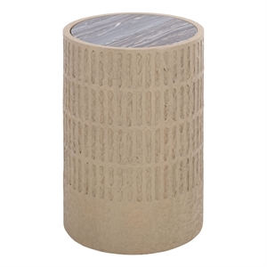 Safavieh Venti Wood Accent Table in Taupe / Black