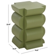Safavieh Lappell Wood Accent Table in Olive