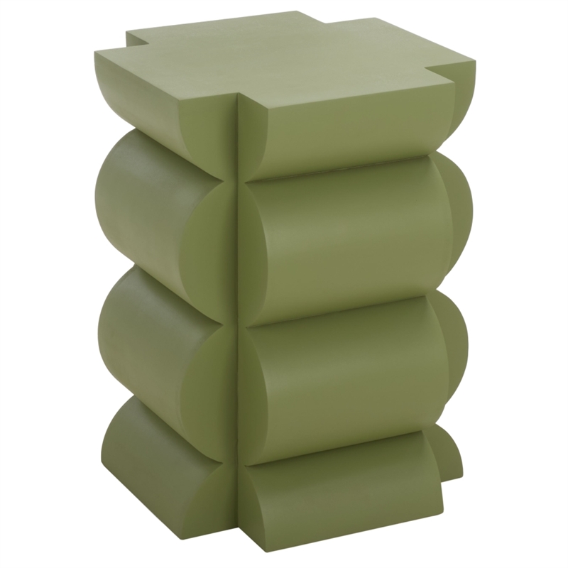 Safavieh Lappell Wood Accent Table in Olive