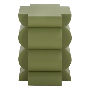 Safavieh Lappell Wood Accent Table in Olive