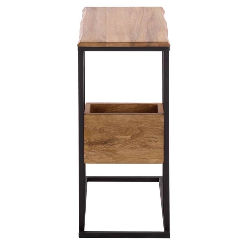 Safavieh Amirah Wood Accent Table in Natural / Black