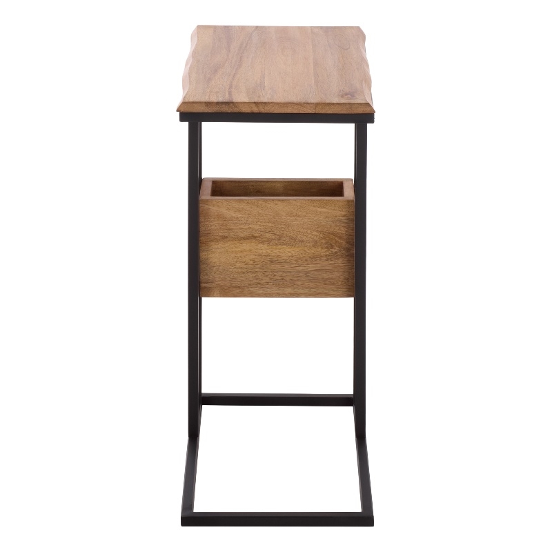 Safavieh Amirah Wood Accent Table in Natural / Black