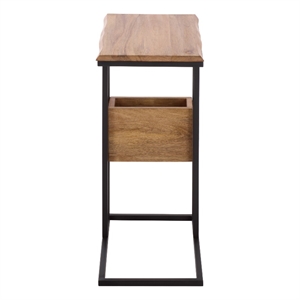 Safavieh Amirah Wood Accent Table in Natural / Black
