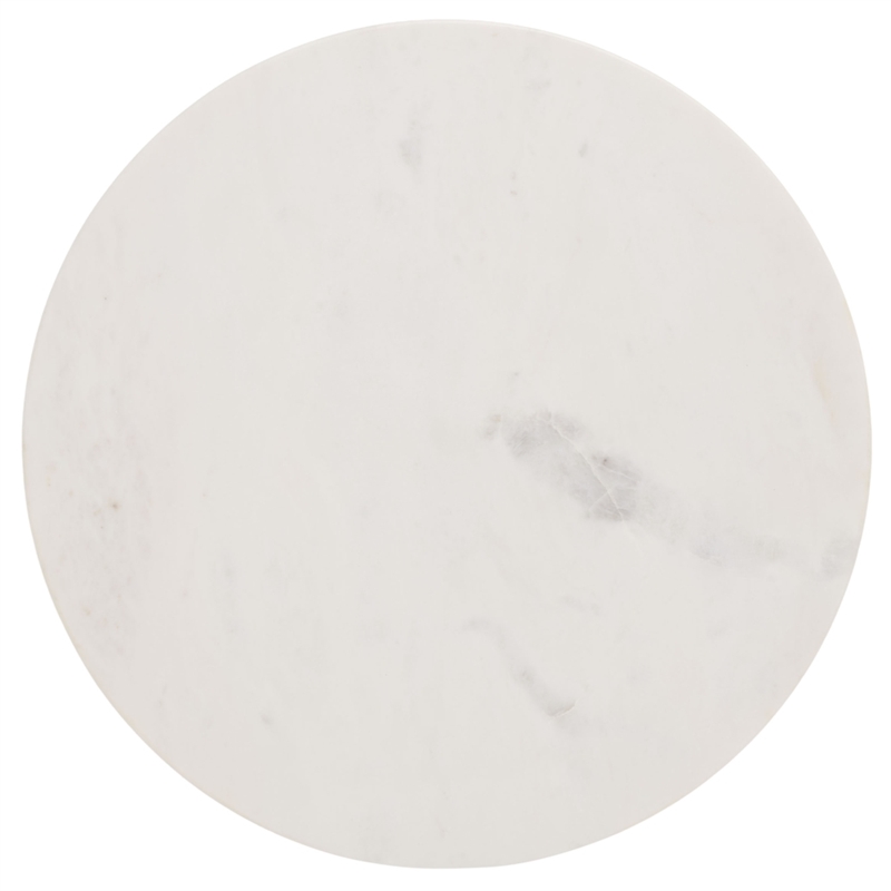 Safavieh Kyla Wood and Marble Accent Table in Black / White