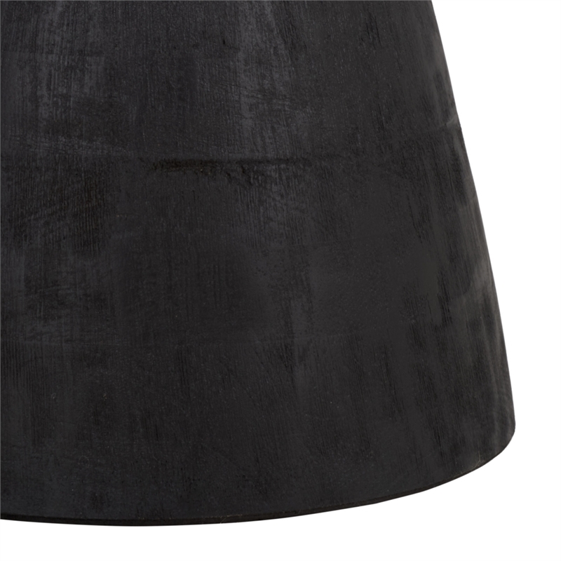 Safavieh Kyla Wood and Marble Accent Table in Black / White