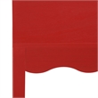Safavieh Litith Square Wave Wood  Accent Table in Red