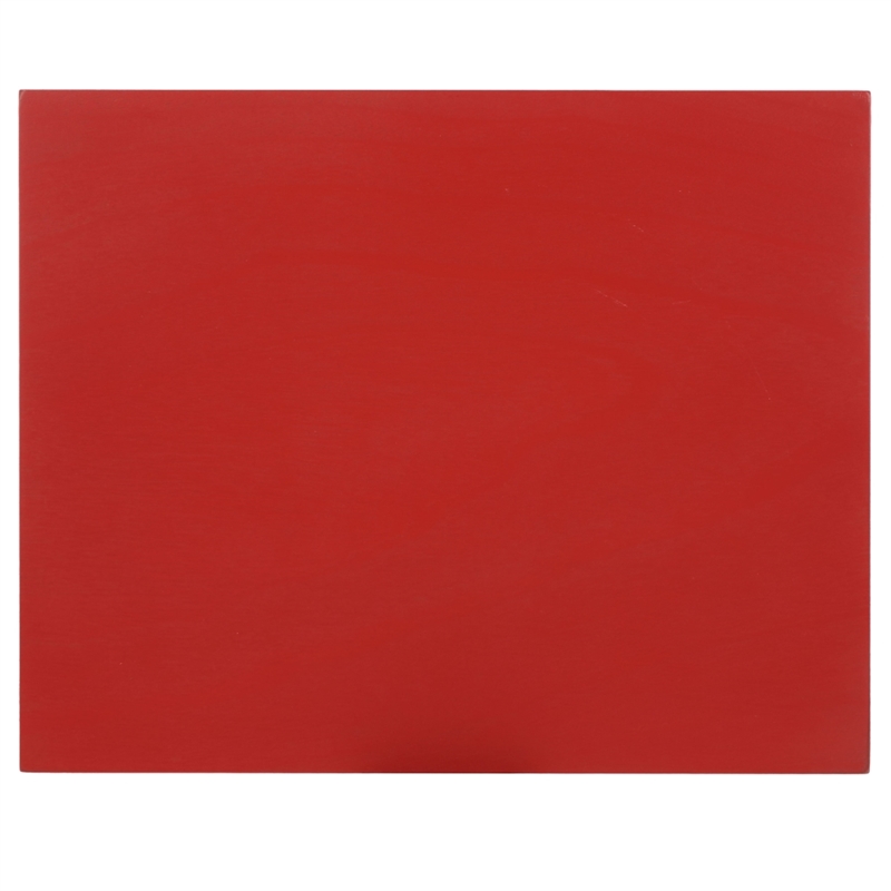 Safavieh Litith Square Wave Wood  Accent Table in Red