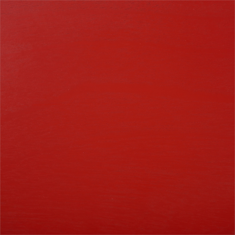 Safavieh Litith Square Wave Wood  Accent Table in Red