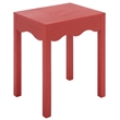 Safavieh Litith Square Wave Wood  Accent Table in Red