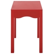 Safavieh Litith Square Wave Wood  Accent Table in Red