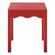 Safavieh Litith Square Wave Wood  Accent Table in Red