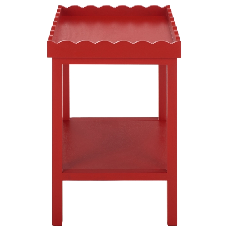 Safavieh Starlyn Wood Accent Table in Red