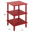 Safavieh Dilyn 3 Shelf Wood Accent Table in Red