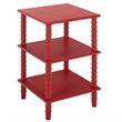 Safavieh Dilyn 3 Shelf Wood Accent Table in Red