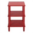 Safavieh Dilyn 3 Shelf Wood Accent Table in Red