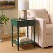 Safavieh Orbis One Wood Drawer Accent Table in Green