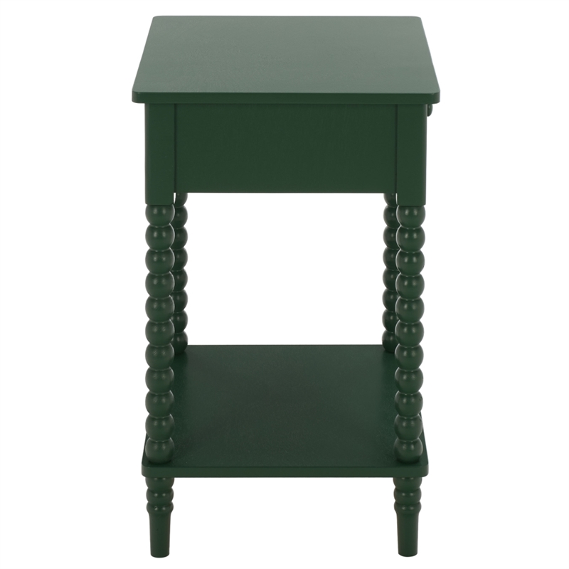 Safavieh Orbis One Wood Drawer Accent Table in Green
