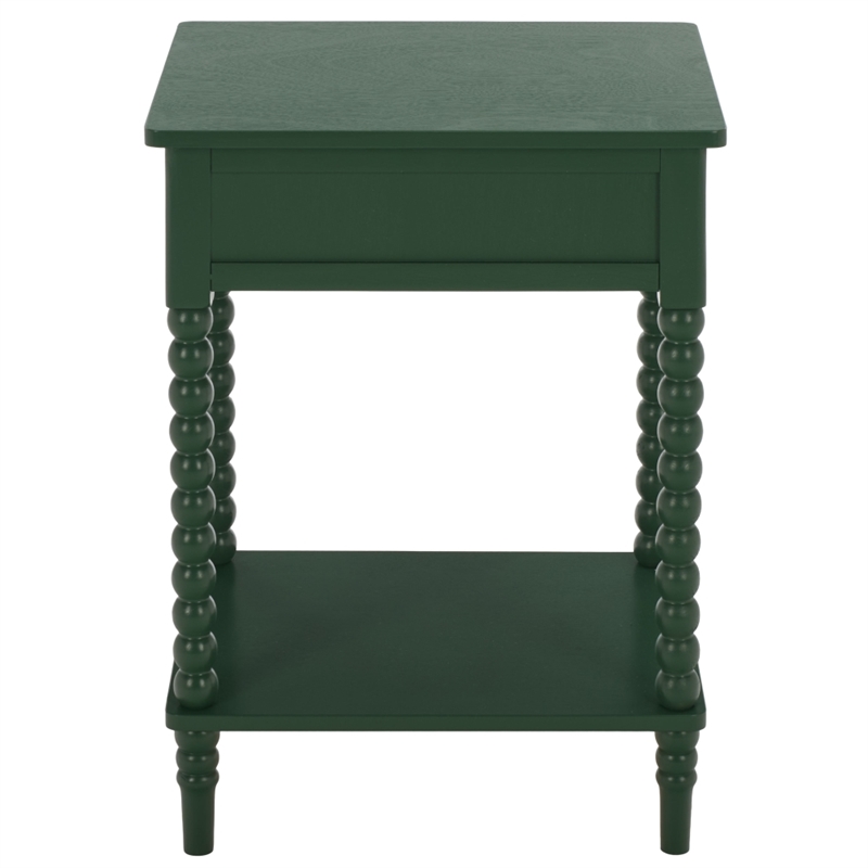 Safavieh Orbis One Wood Drawer Accent Table in Green