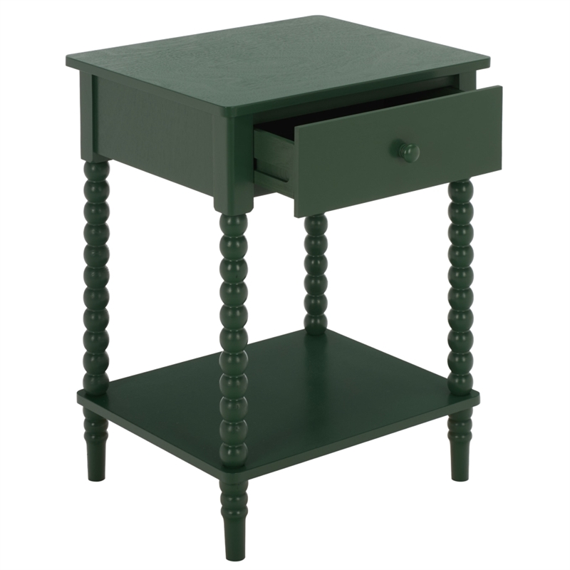 Safavieh Orbis One Wood Drawer Accent Table in Green